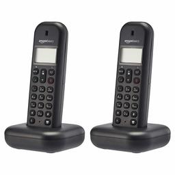 AmazonBasics Dect Home Telephone, without answering machine, Black