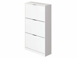 Amazon Brand - Movian Inari 3-door Shoe Cabinet/Cupboard/Organizer, 25 x 75 x 128 cm, White