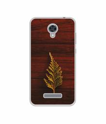 Amazon Brand - Solimo Designer Leaf on Wood UV Printed Soft Back Case Mobile Cover for Panasonic Eluga i2 Active