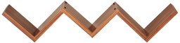 Amazon Brand - Solimo W-Shaped Floating Wall Shelf (Matte Finish, Walnut)