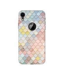 Amazon Brand - Solimo Designer Small Squre Texture 3D Printed Hard Back Case Mobile Cover for Apple iPhone XR (Logo Cut)