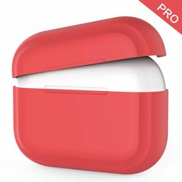 UMI. AirPods Pro Hülle Silikon-Schutzhülle (LED sichtbar) Kompatibel mit Apple AirPods Pro 2019 (Rot)