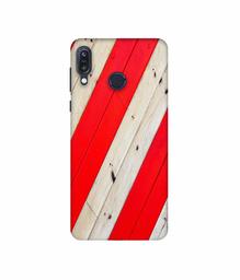 Amazon Brand - Solimo Designer Red and Cream Color Wood 3D Printed Hard Back Case Mobile Cover for Asus Zenfone Max M1 ZB555KL