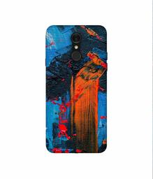 Amazon Brand - Solimo Designer Brush Texture 3D Printed Hard Back Case Mobile Cover for LG Q7