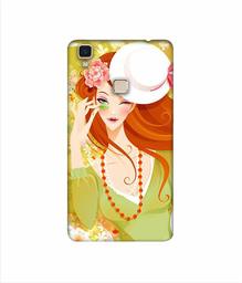 Amazon Brand - Solimo Designer Lady with Hat 3D Printed Hard Back Case Mobile Cover for Vivo V3 Max