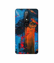 Amazon Brand - Solimo Designer Brush Texture 3D Printed Hard Back Case Mobile Cover for Nokia 6.1 Plus