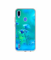 Amazon Brand - Solimo Designer Blue Flower UV Printed Soft Back Case Mobile Cover for Lava Z93