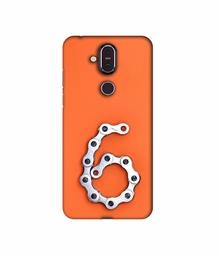 Amazon Brand - Solimo Designer Number Six 3D Printed Hard Back Case Mobile Cover for Nokia 8.1