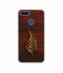 Amazon Brand - Solimo Designer Leaf on Wood UV Printed Soft Back Case Mobile Cover for Huawei Honor 7A