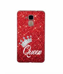 Amazon Brand - Solimo Designer Queen On Red Glitter 3D Printed Hard Back Case Mobile Cover for Huawei Honor 5c