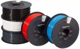 AmazonBasics PLA 3D-printerfilament, 1,75mm, 5 verschillende kleuren, 1 kg per spoel, 5 spoelen