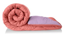 Amazon Brand - Solimo Microfibre Reversible Comforter, Double (Candy Pink and Bubble Gum Purple, 200 GSM)