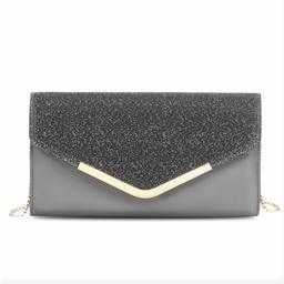 WindTook Evening Bags for Women,Envolope Evening Purses and Handbags,Clutch Crossbody bags,Classic Wedding Party Shoulder Bags Silver