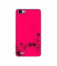 Amazon Brand - Solimo Designer Black Pattern on Pink 3D Printed Hard Back Case Mobile Cover for Vivo Y27L