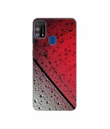 Amazon Brand - Solimo Designer Water Drop On Glass 3D Printed Hard Back Case Mobile Cover for Samsung Galaxy M31