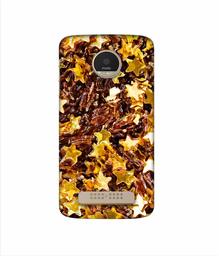 Amazon Brand - Solimo Designer Golden Stars 3D Printed Hard Back Case Mobile Cover for Motorola Moto Z Play