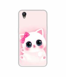 Amazon Brand - Solimo Designer Babby Kitty UV Printed Soft Back Case Mobile Cover for Oppo A37