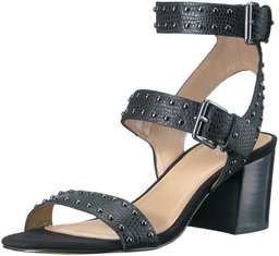 Amazon Brand - The Fix Women's Bond Studded Block Heel Dress Sandal,Black,8.5 B US