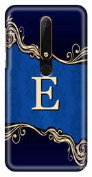 Amazon Brand - Solimo Designer Blue Pattern Alphabet-E 3D Printed Hard Back Case Mobile Cover for Nokia 6 (2018)