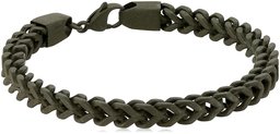 Men's Stainless Steel Curb Chain with Military Green Finish