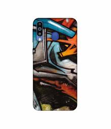 Amazon Brand - Solimo Designer Painting Texture 3D Printed Hard Back Case Mobile Cover for Samsung Galaxy M21