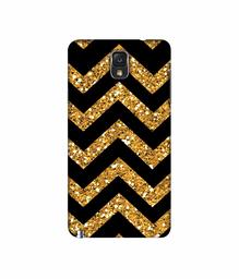 Amazon Brand - Solimo Designer Golden Zik Zak Pattern 3D Printed Hard Back Case Mobile Cover for Samsung Galaxy Note 3 N9000