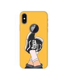 Amazon Brand - Solimo Designer Boy Shoes Pattern 3D Printed Hard Back Case Mobile Cover for Apple iPhone Xs Max (Logo Cut)