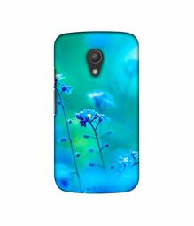 Amazon Brand - Solimo Designer Blue Flower 3D Printed Hard Back Case Mobile Cover for Motorola Moto G 2nd Generation