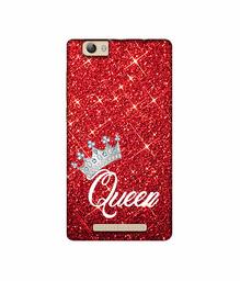 Amazon Brand - Solimo Designer Queen On Red Glitter UV Printed Soft Back Case Mobile Cover for Lava A97