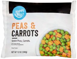 Amazon Brand - Happy Belly Frozen Peas And Carrot, Regular Cut, 12 Ounce