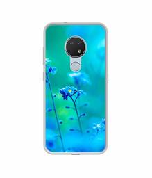 Amazon Brand - Solimo Designer Blue Flower UV Printed Soft Back Case Mobile Cover for Nokia 6.2