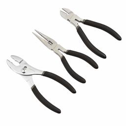 AmazonBasics Pliers Set with Durable Nylon Case - 3-Piece (6-Inch Diagonal, 6-Inch Slip Joint, 6-Inch Long Nose)