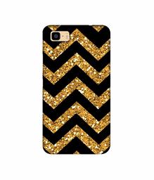 Amazon Brand - Solimo Designer Golden Zik Zak Pattern 3D Printed Hard Back Case Mobile Cover for Asus Zenfone 3S Max