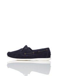 find. Men’s Suede Leather Boat Shoes, Navy/White, 9 UK (43 EU)