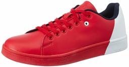 Amazon Brand - Symbol Men's Red/White PU Sneakers-10 UK (44 EU) (11 US) (AZ-YS-189)