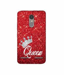 Amazon Brand - Solimo Designer Queen On Red Glitter 3D Printed Hard Back Case Mobile Cover for Lenovo K6 Power