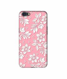 Amazon Brand - Solimo Designer White Flower Pattern 3D Printed Hard Back Case Mobile Cover for Oppo A71