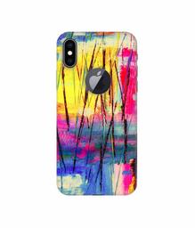 Amazon Brand - Solimo Designer Color Texture 3D Printed Hard Back Case Mobile Cover for Apple iPhone Xs Max (Logo Cut)