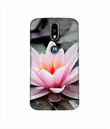 Amazon Brand - Solimo Designer Lotus 3D Printed Hard Back Case Mobile Cover for Motorola Moto G4 Plus (with Logo Cut)