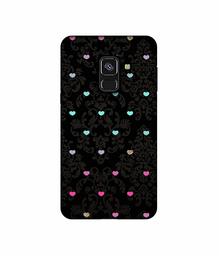 Amazon Brand - Solimo Designer Heart Texture UV Printed Soft Back Case Mobile Cover for Samsung Galaxy A8 Plus