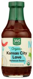 365 Everyday Value, Organic Kansas City Love Barbecue Sauce, 18 oz