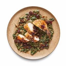 Amazon Meal Kits, Roast Chicken & Creamed Kale with Cranberry Balsamic Sauce, Serves 2