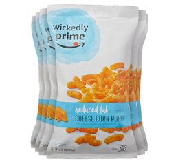 Wickedly Prime Reduced Fat Cheese-Flavored Corn Puffs, 5.5 Ounce (Pack of 6)