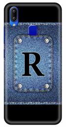 Amazon Brand - Solimo Designer Button Jeans Alphabet-R 3D Printed Hard Back Case Mobile Cover for Vivo Y93