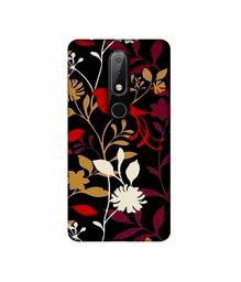 Amazon Brand - Solimo Designer Flower Bunch Pain On Cloth 3D Printed Hard Back Case Mobile Cover for Nokia 6.1 Plus