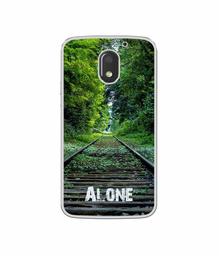 Amazon Brand - Solimo Designer Alone UV Printed Soft Back Case Mobile Cover for Motorola Moto E3 Power