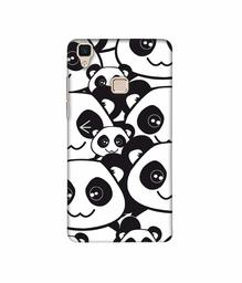 Amazon Brand - Solimo Designer Panda Texture 3D Printed Hard Back Case Mobile Cover for Vivo V3