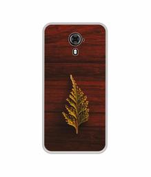 Amazon Brand - Solimo Designer Leaf on Wood UV Printed Soft Back Case Mobile Cover for Micromax Yu Yureka Black