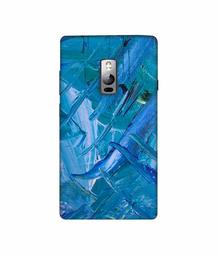 Amazon Brand - Solimo Designer Blue Paint 3D Printed Hard Back Case Mobile Cover for OnePlus 2