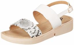 Flavia Women's White Fashion Sandals-5 UK (37 EU) (6 US) (FL139/WTE)